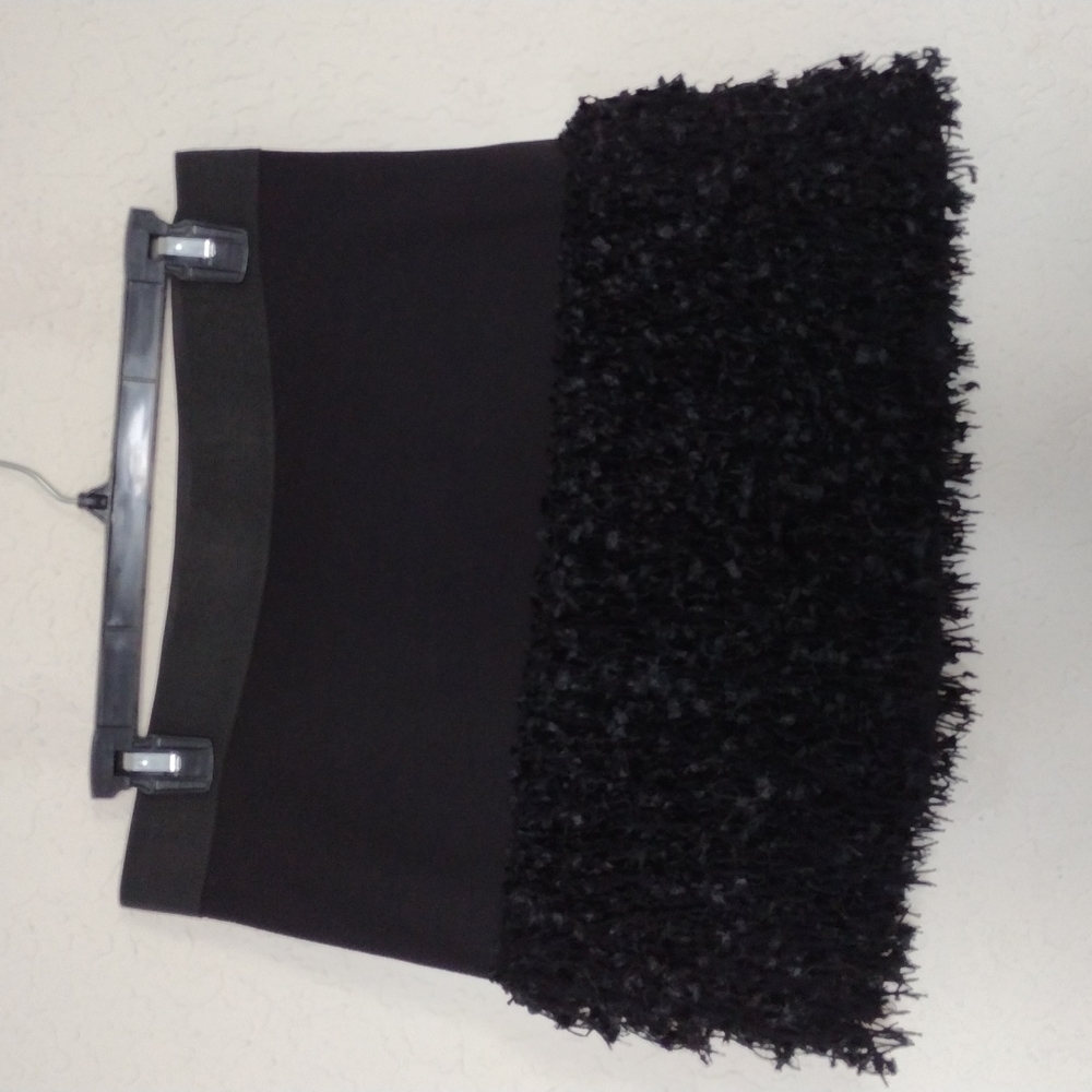 Jessica Simpson Black Fringe Mini Skirt Size Medium